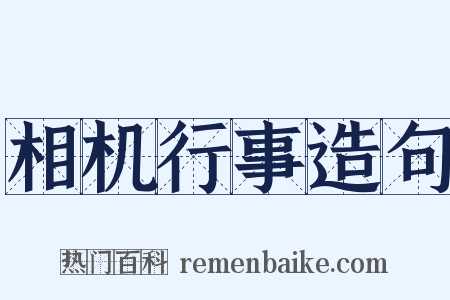 相机行事造句是什么意思的图片